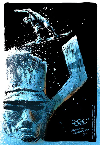 Illustration for article titled Iceman Should Really Be in These Superhero Winter Olympics Drawings